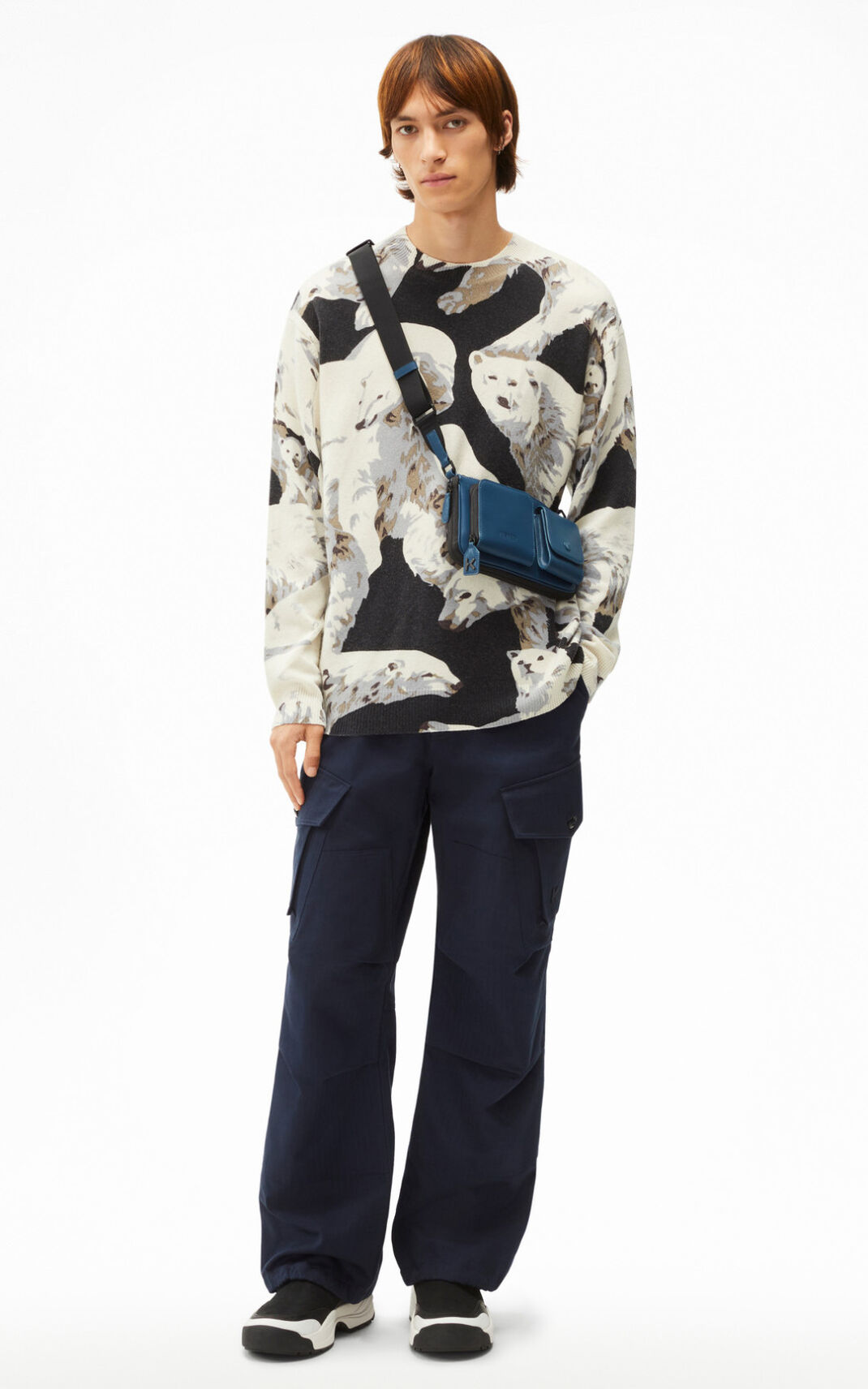 Kenzo The Vinter Capsule Polar Bear Striktrøje Herre - Sort DK-651277